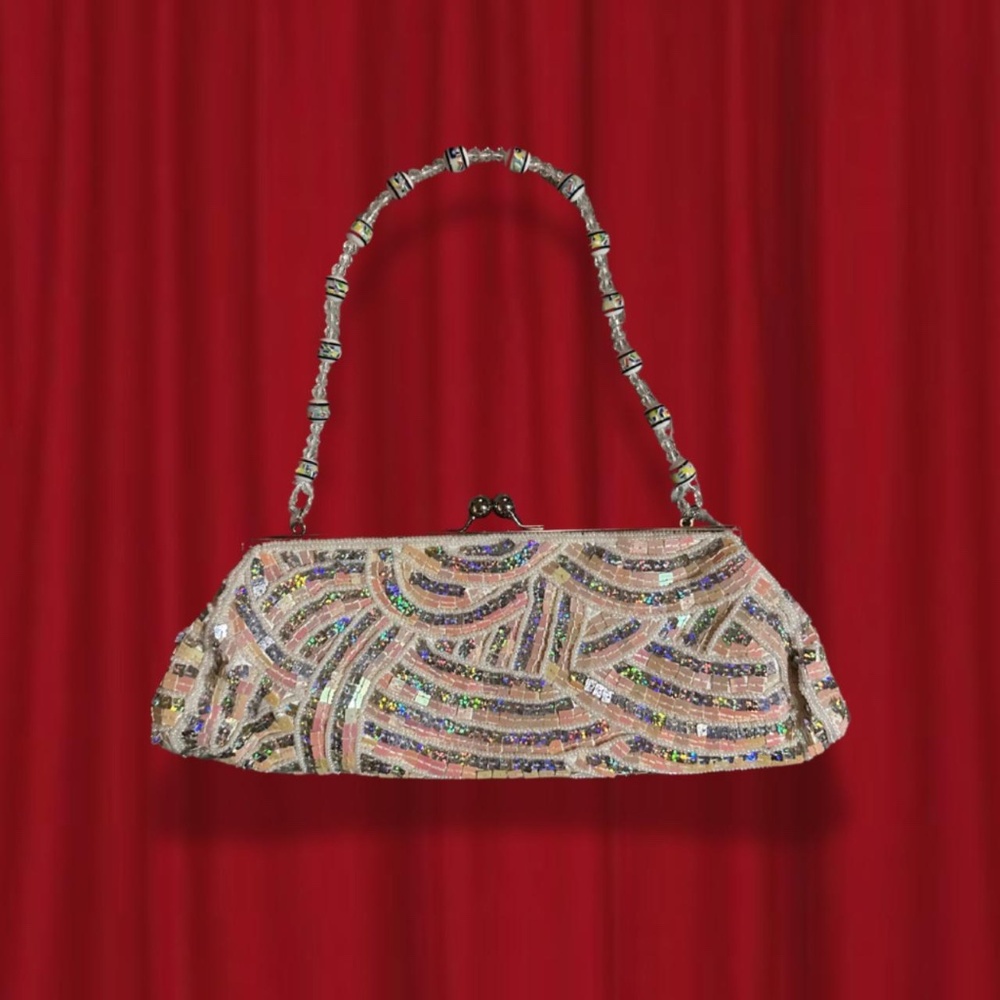 beaded y2k shoulder bag deadstock embellished mini purse